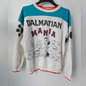 Walt Disney Vintage '80s 101 Dalmatians Dalmatian Mania Print Crew Sweatshirt